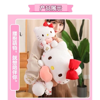 30/40CM Sanrio ตุ๊กตาคิตตี้ Hello Kitty ตุ๊กตาแมวหน้าคิตตี้ ตุ๊กตา