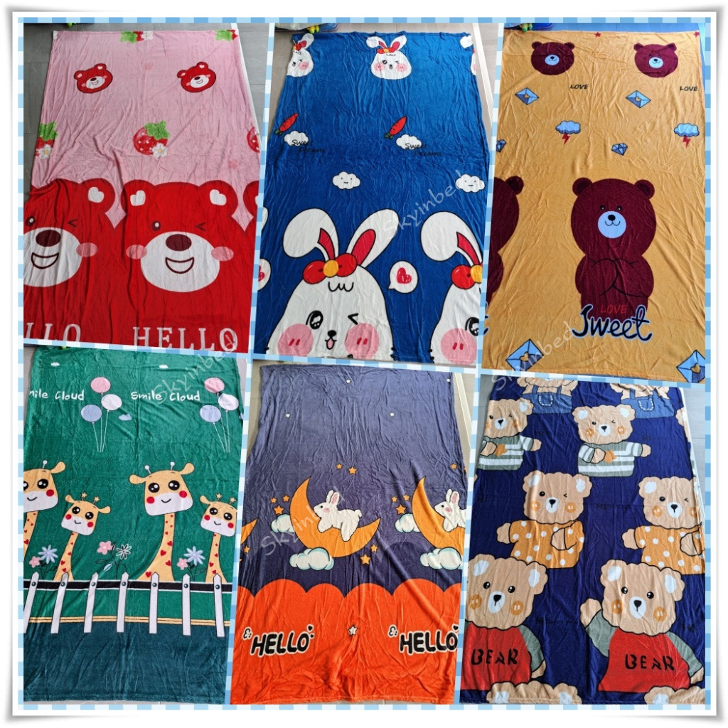 ผ้าห่มนาโน 4 ฟุต [กดซื้อได้เลย ไม่ต้องรอตอบกลับ][มีเก็บเงินปลายทาง](ลายใหม่) ส่งจากไทย