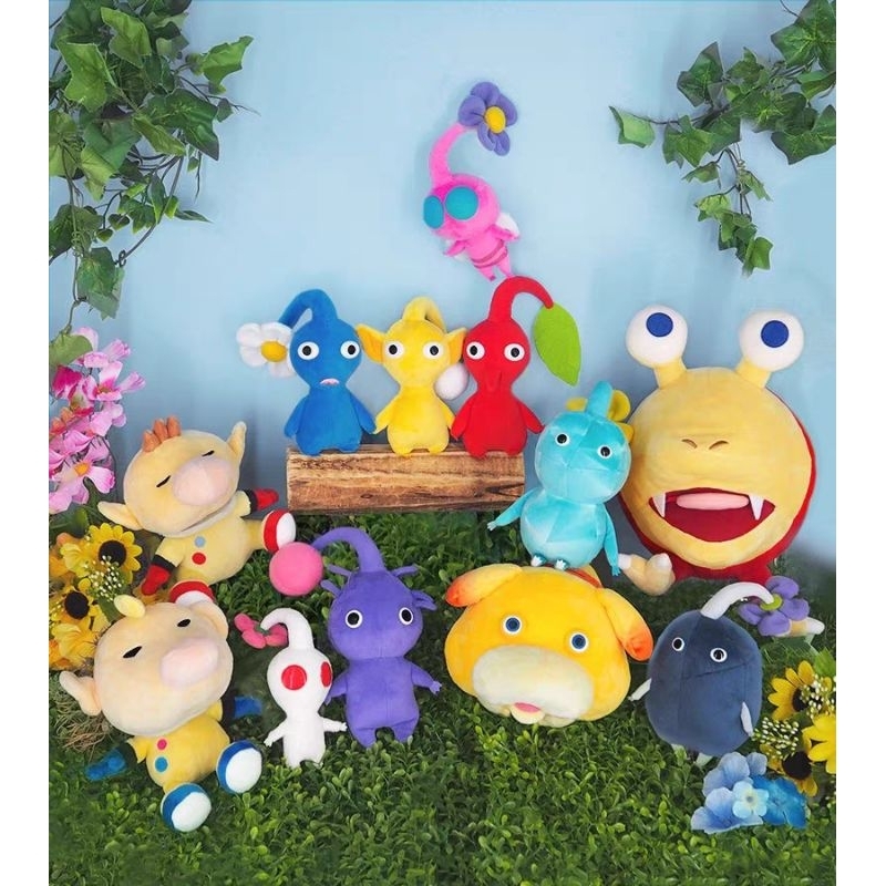 Sanei Boeki Pikmin ALL STAR COLLECTION Plush Toy Winged Pikmin W8 x D9 x H1 ตุ๊กตาและพวงพิกมิน เลือก