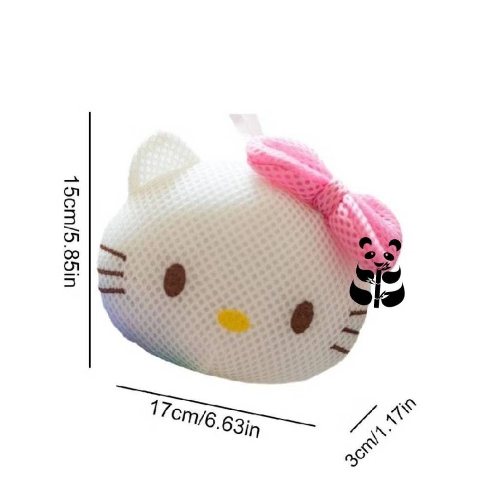 Sanrio Hello Kitty แปรงแต่งหน้าการ์ตูนอะนิเมะฟองน้ําอาบน้ํ รูปที่ 5