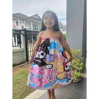 Keekie Kiddie Shop กระโจมอกผ้าขนหนู ซาริโอ เด็กโต 5-15 ขวบ ใช้ยางเกรดดีมาก พร้อมส่ง ผ้านุ่มใส่สบายแห้งง่าย