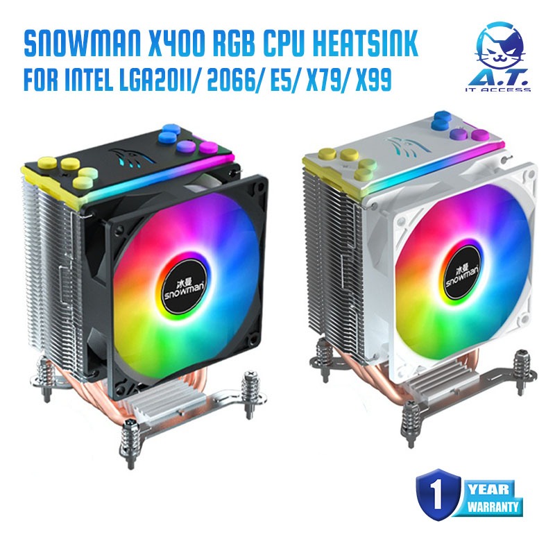 Snowman X400 PWM RGB Heatsink For Intel LGA2011 / 2066 / E5 / X79 / X99