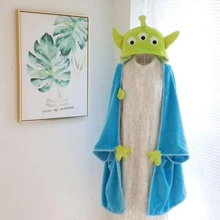 PP ผ้าคลุม ผ้าคลุมตัว ผ้าห่ม Little Green Man น้อง Alien เจ้าสามตา จากเรื่อง Toy story (100*150cm)
