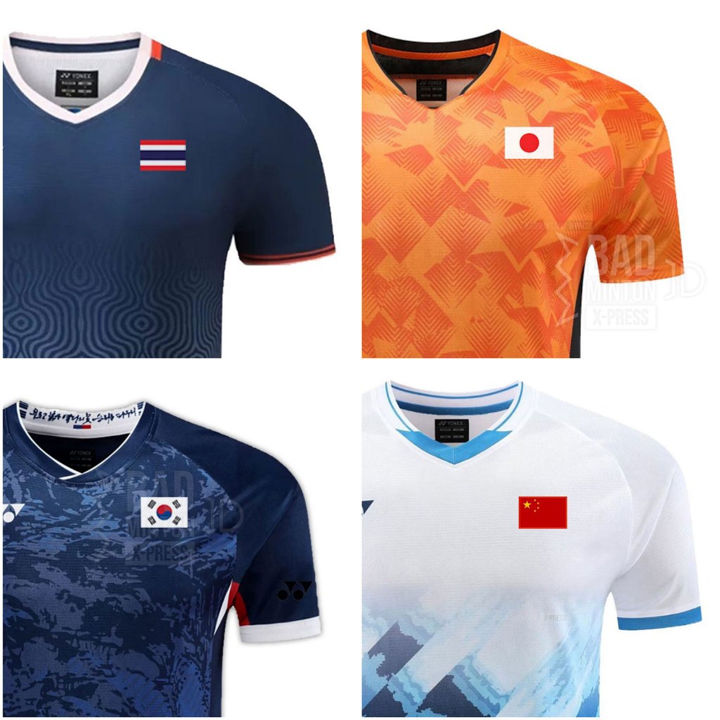 ธงชาติ สำหรับรีดติดเสื้อแบดมินตันด้วยตนเอง ขนาดมาตรฐานสำหรับติดอก มีให้เลือกหลายประเทศ ไทย จีน เกาหลี ญี่ปุ่น มาเลเซีย