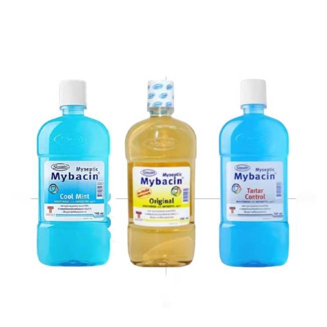 น้ำยาบ้วนปาก Myseptic Mybacin ปริมาณ 750 มล. ลดการสะสมของแบคทีเรีย