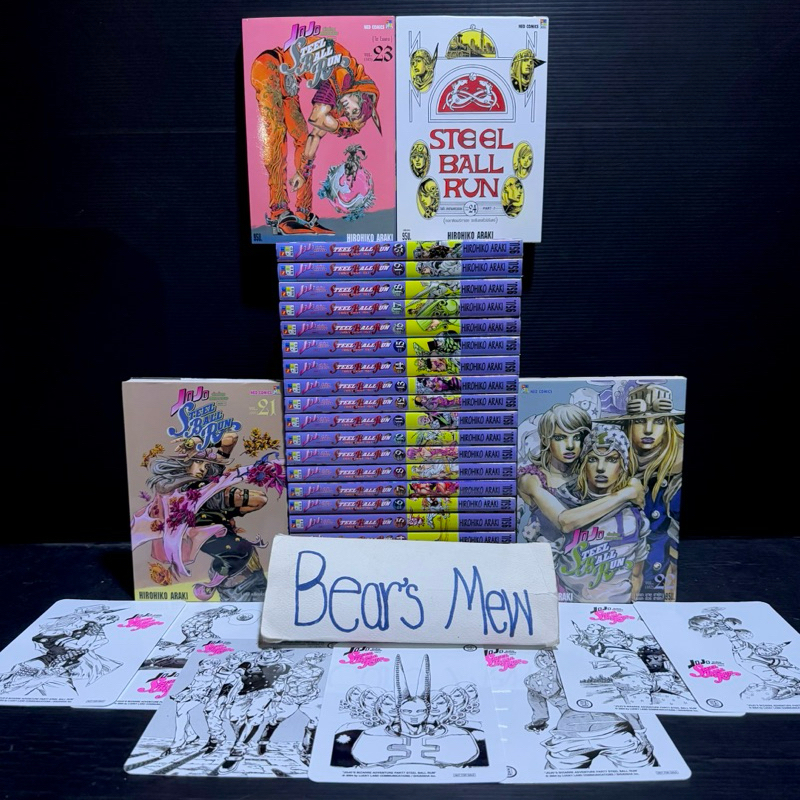 [พร้อมส่ง/พิมพ์ใหม่] JoJo Steel Ball Run 1-24เล่มจบ 💯พิมพ์ใหม่ ปก95ล้วน สภาพสะสม+การ์ดครบ7ใบ💯 หนังสื