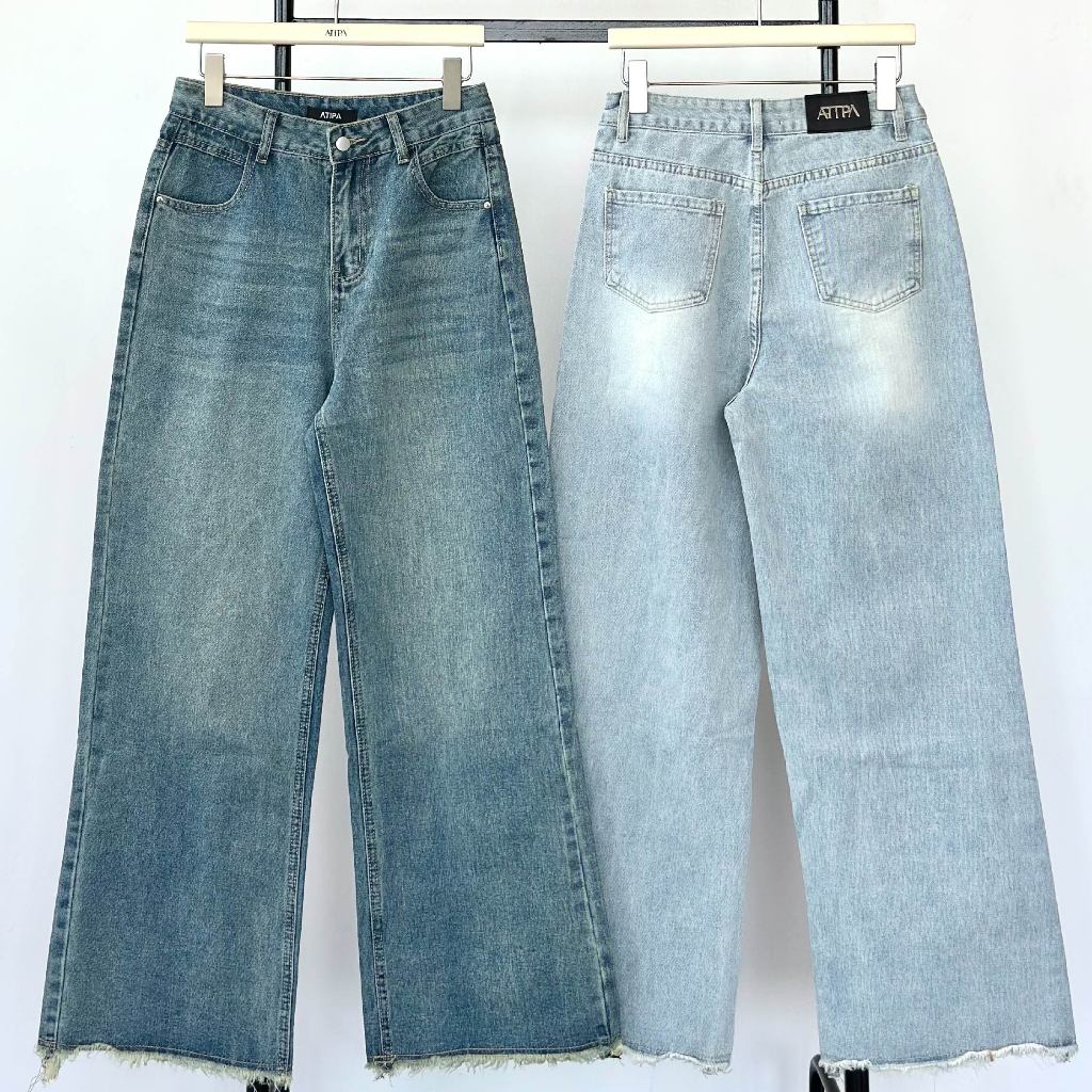 Atipashop - KAIA JEANS กางเกงยีนส์ขายาว ทรงกระบอกกลาง