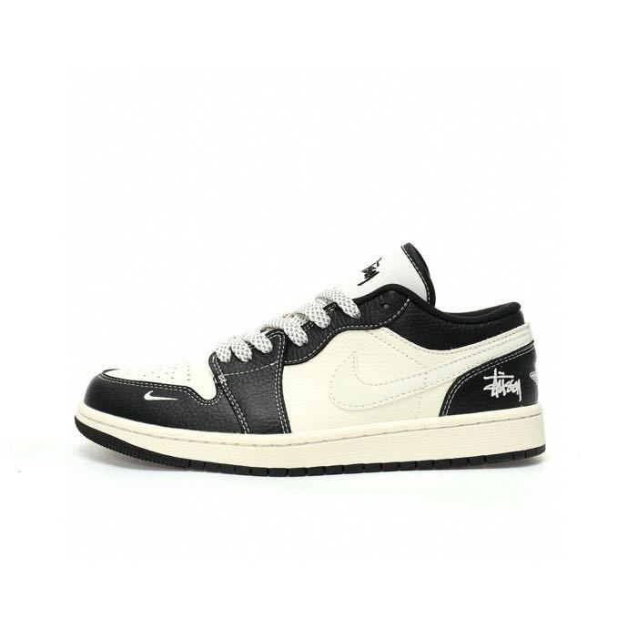 Stussy x Nike Air Jordan 1 Low OG"Stussy"รองเท้าบาสเกตบอลวัฒนธรรมลำลอง XX3318-507