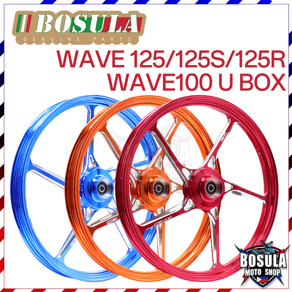 BOSULA สำหรับ 1.4x1.6-14 CNCล้อแม็ก สำหรับเวฟ125 WAVE125 WAVE125R WAVE125S WAVE100S UBOXสินค้าพร้อมส