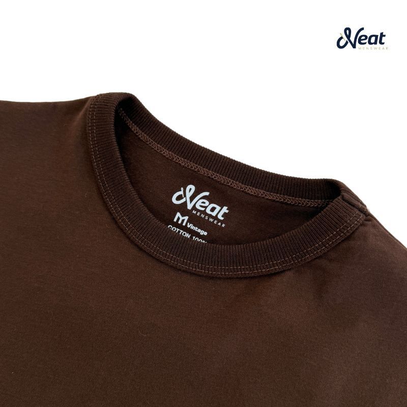 [Brown]เสื้อยืดคอชิด Vintage Like T Shirt by Neat menswear ราคา ถูกที่สุด ดีลบีเคเค แกลเลอรีภาพที่ 4