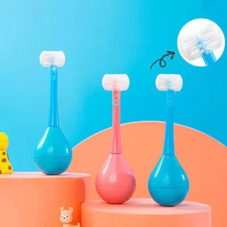 NP-555 แปรงสีฟันล้มลุก แปรงสีฟันซิลิโคนสามด้าน 3D สําหรับเด็ก(พร้อมจัดส่งในไทย)