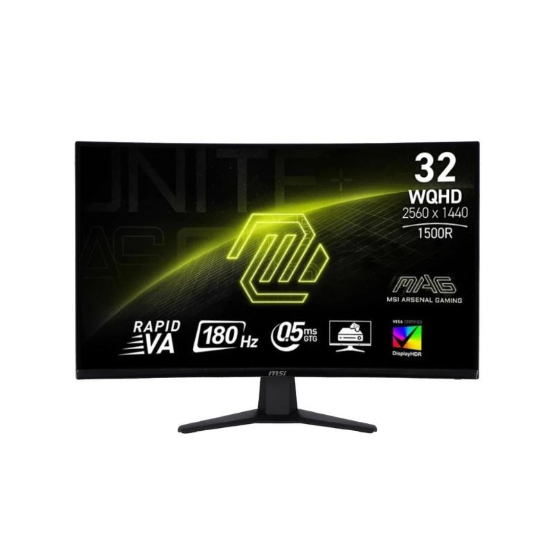 MSI Gaming Monitor  MAG 32CQ6F (Rapid VA 2K 180Hz 0.5ms Curved 1500R) ประกันศูนย์ 3 ปี