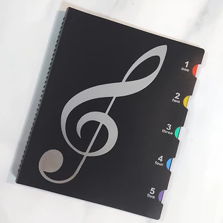 แฟ้ม โน้ตเพลง 20/60 หน้า เขียนบนโน้ตได้เลย ไม่ต้องดึงออกมา - 20/60-Sheet Music Folder – Writable A4 File with Tab Index