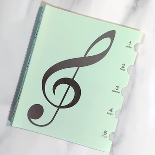 แฟ้ม โน้ตเพลง 20/60 หน้า เขียนบนโน้ตได้เลย ไม่ต้องดึงออกมา - 20/60-Sheet Music Folder – Writable A4 File with Tab Index