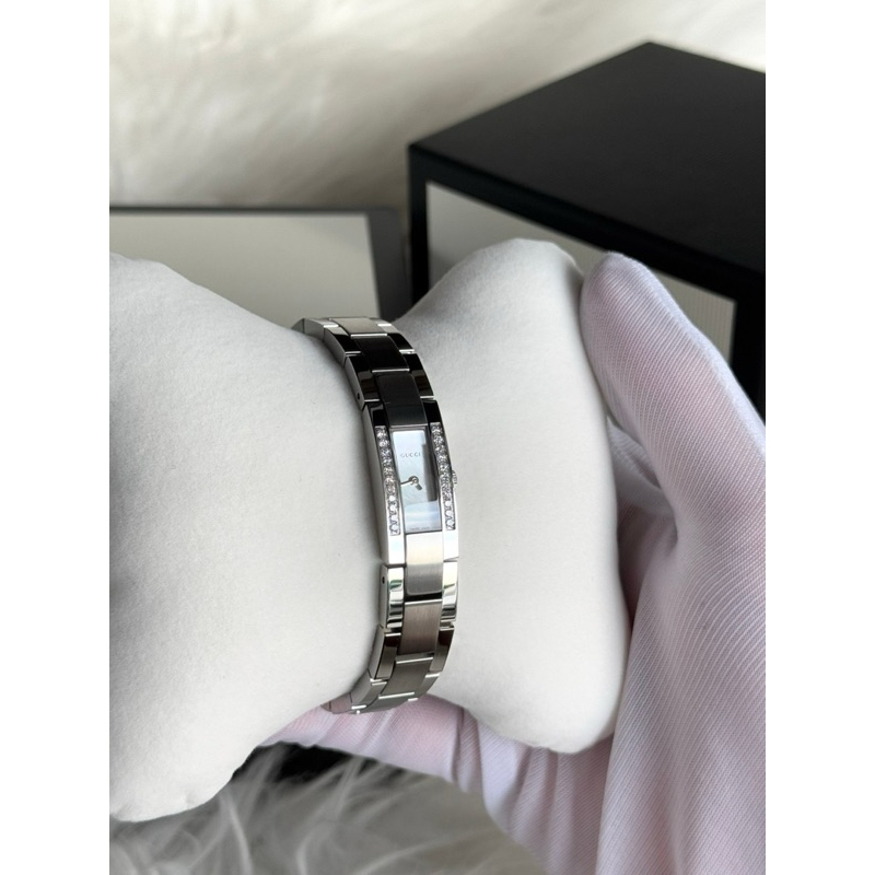 Gucci 4600L Rectangular Diamond Bezel