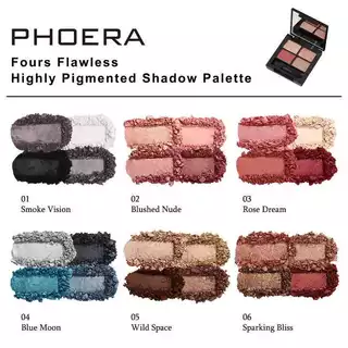พร้อมส่ง PHOERA Fours Highly Pigmented Shadow Palette Quad Eyeshadow อายชาโดว์ พาเลททาตา