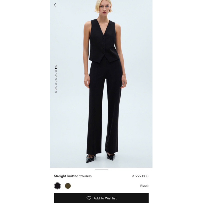 MNG Wide legs pants กางเกงขายาว เอวสูง เอวยืด ผ้ายืด งานแท้