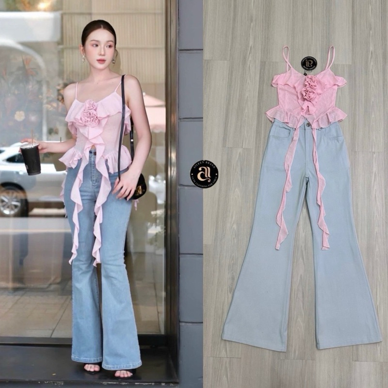 Aileen เสื้อสายเดี่ยว+กางเกงขายาว