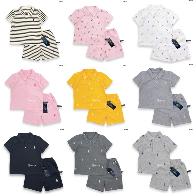 POLO set 2 ชิ้น (เสื้อคอปก+กางเกง)ขนาด 80,90,100cm
