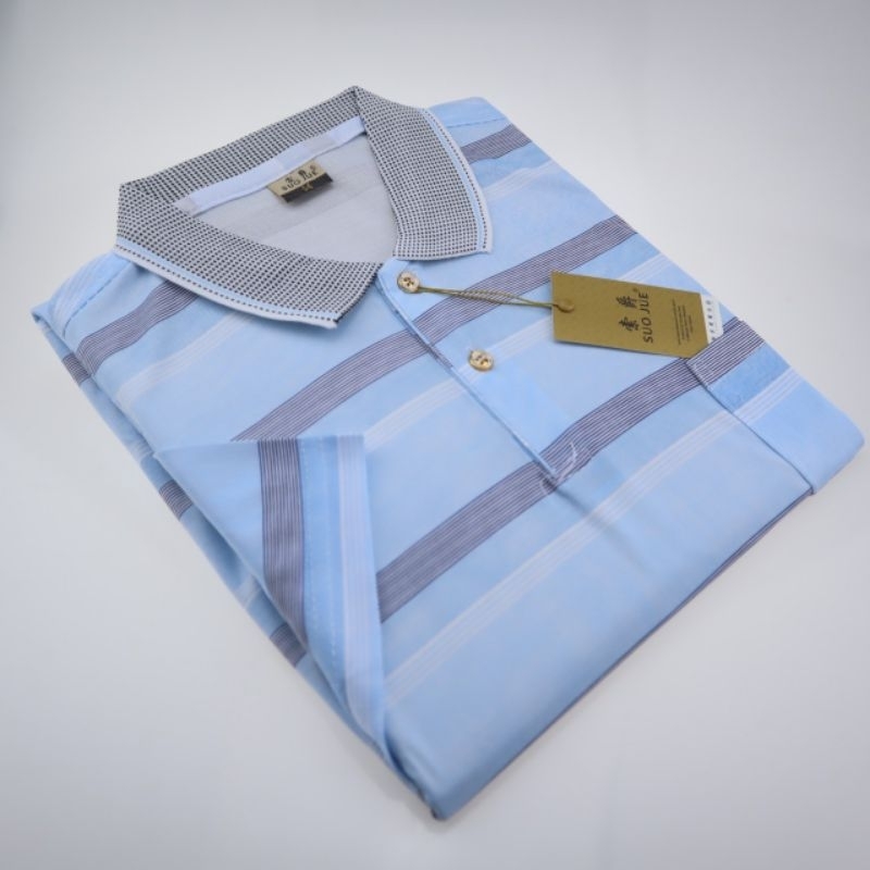 เสื้อโปโลคุณผู้ชาย วัยรุ่น คนแก่ พ่อตา คุณปู่ โทนขาว Polo