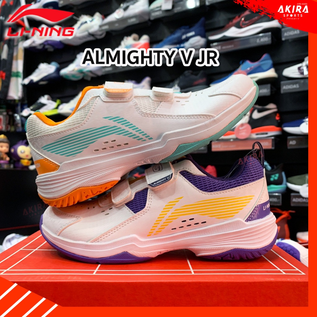 LI-NING รองเท้าแบดมินตันเด็ก Lining badminton Shoe : ALMIGHTY V JUNIOR