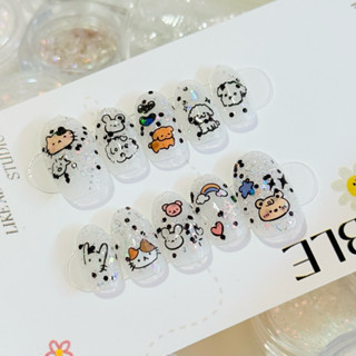 เล็บเจลราคาถูกแท้(พร้อมส่ง)ลายน้องหมาจุด