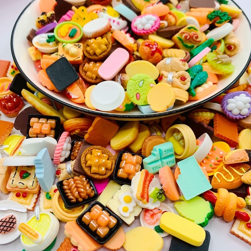 ่J333 อาหารขนมผสมจิ๋ว เซ็ต 10 ชิ้น ไม่ซ้ำแล้วแต่โกดังคละมา