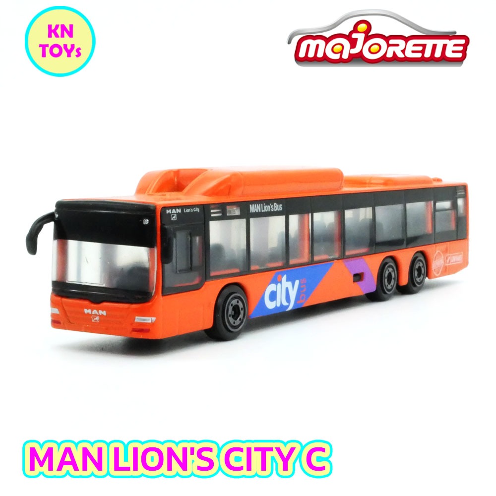 MAJORETTE CITY BUS MAN LION'S CITY C ORANGE มาจอเร็ตต์ มาจอเร็ท ซิตี้บัส แมน ไลอ้อนส์ ซิตี้ ซี สีส้ม รถเหล็กสะสม