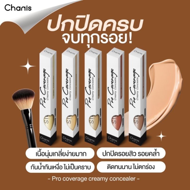 Pro Coverage Creamy Concealer #คอนซีลเลอร์ชานิส #คอนซีลเลอร์ ปกปิดครบ จบทุกรอย Chanis Makeup