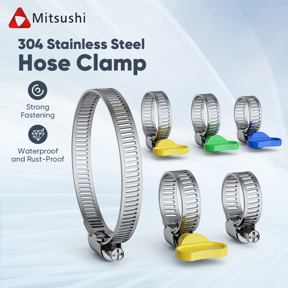 Mitsushi เข็มขัดรัดท่อ 3/4pcs  19-57mm เหล็กรัด สแตนเลส 304  หลายขนาด แคล้มรัดท่อ กิ๊ปรัดท่อ สำหรับท่อส่งน้ำมัน ยานยนต์