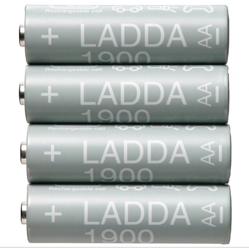 IKEA ถ่านชาร์จ แบตเตอรี่ชาร์จไฟ ถ่าน ที่ชาร์จแบต ลัดดา อิเกีย Rechargable Battery AA AAA LADDA STENK