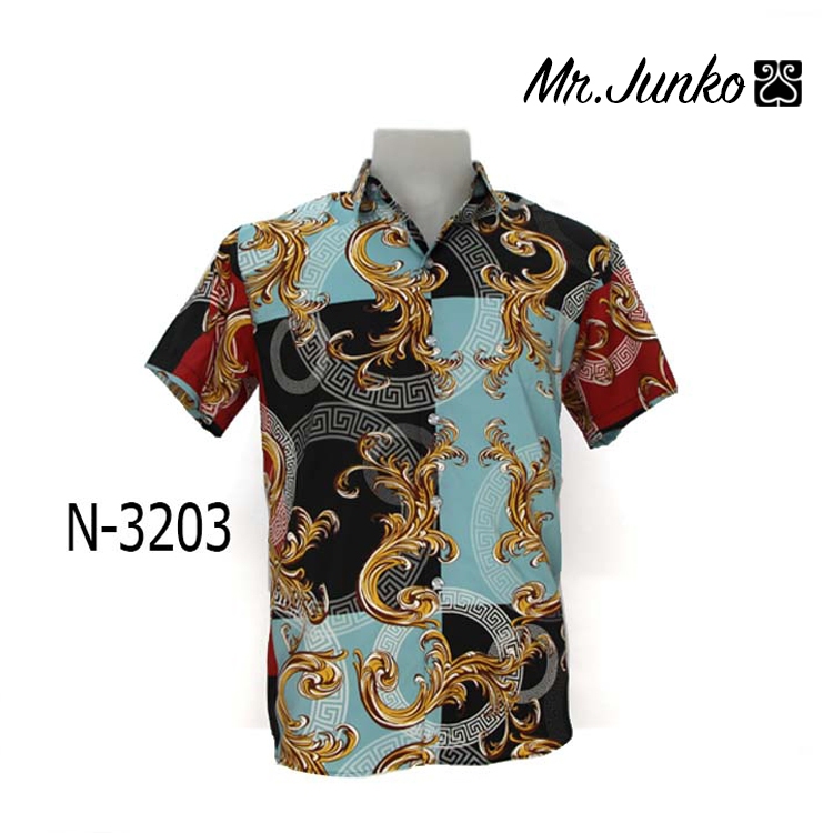 ส่งฟรี เสื้อเชิ้ต งานต่อลาย Mr-Junko ผ้านิ่มใส่สบายไม่ร้อน N-3203