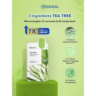 MEDIHEAL Teatree Essential Mask 24ml/1Sheet เมดิฮีล ทีทรี เอสเซนเชียล มาสก์