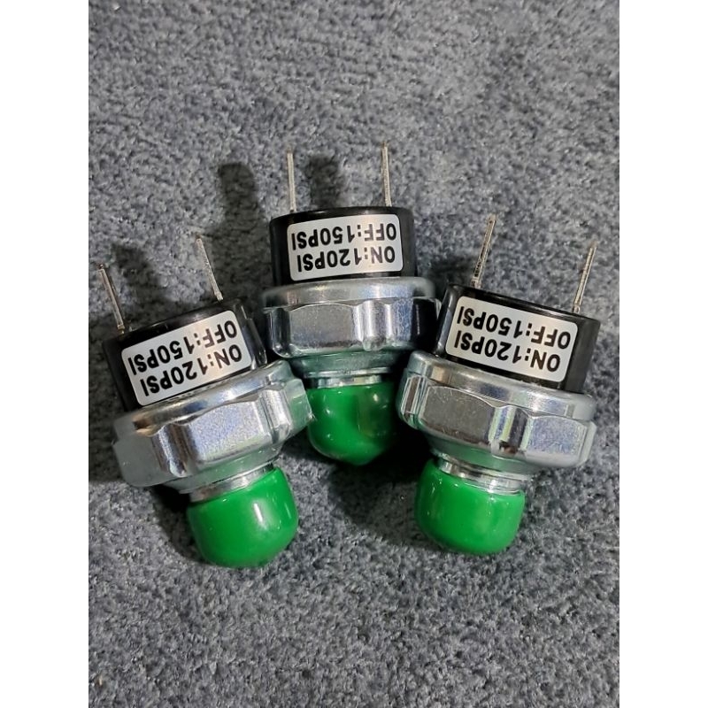 สวิทช์ตัดปั้มลมอัตโนมัติ (150psi) สวิตช์ตัดลม (เกลียวนอก1/4) (ไฟ 12-24v. 30A.) งานDIYปั้มลม