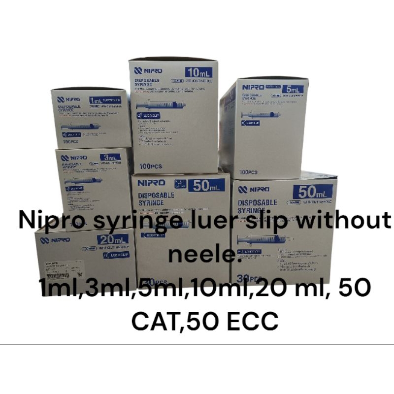 Nipro syringe sterile (กระบอกให้อาหาร กระบอกฉีดยา (ไม่ติดเข็ม)