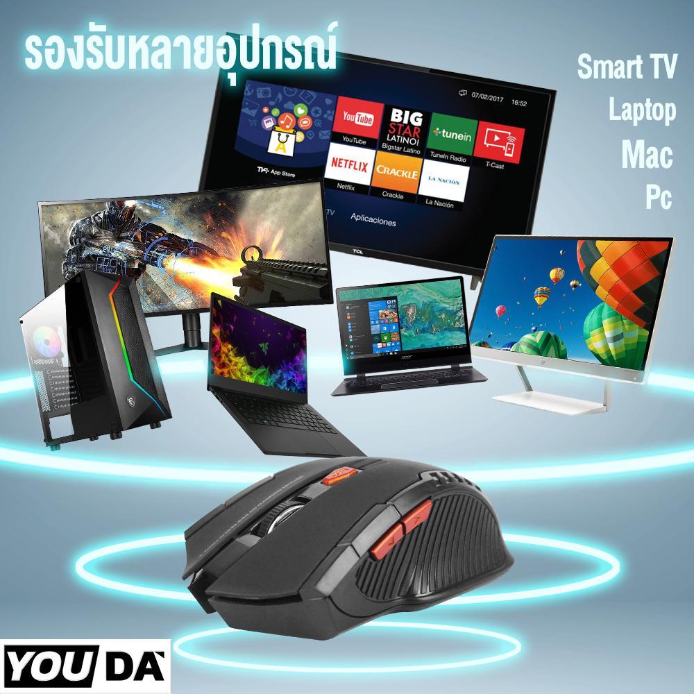 YOUDA เมาส์ไร้สาย มีให้เลือก 3สี รับประกัน 1ปี พร้อมสวิตช์ในตัว ปรับDPIได้ 3ระดับ YD-W133 เมาส์ USB เมาส์คอมพิวเตอร์