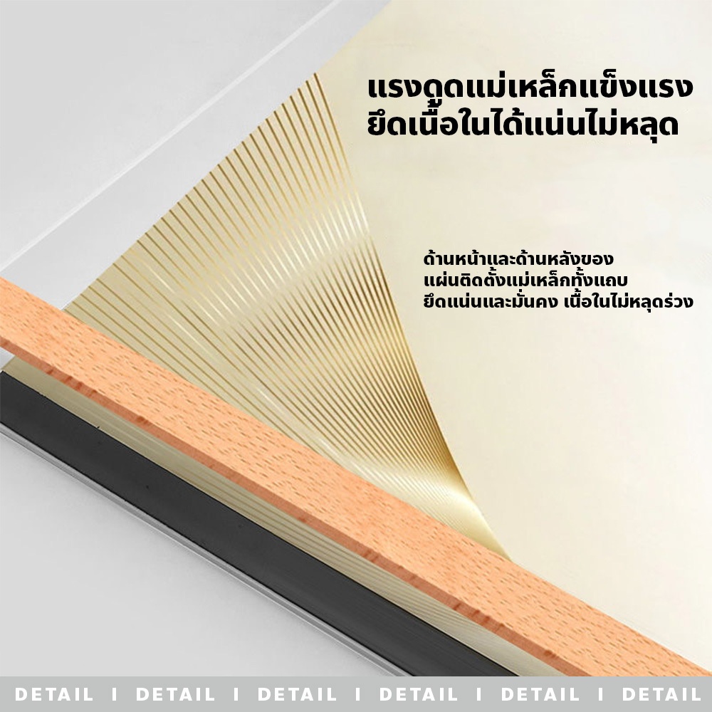 MAO กรอบรูปอะคริลิค ติดผนัง แนวตั้ง/แนวนอน ขอบบนล่าง มีแม่เหล็กติดประกบ อะคริลิคติดผนัง - รูปที่ 6