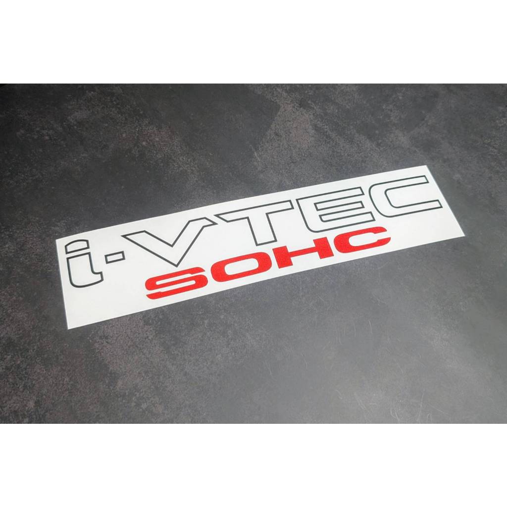 สติกเกอร์แต่งรถ  i-VTEC SOHC ไม่สะท้อนแสง ***หากต้องการซื้อคู่ ให้กดซื้อ 2 แผ่น*** - รูปที่ 2