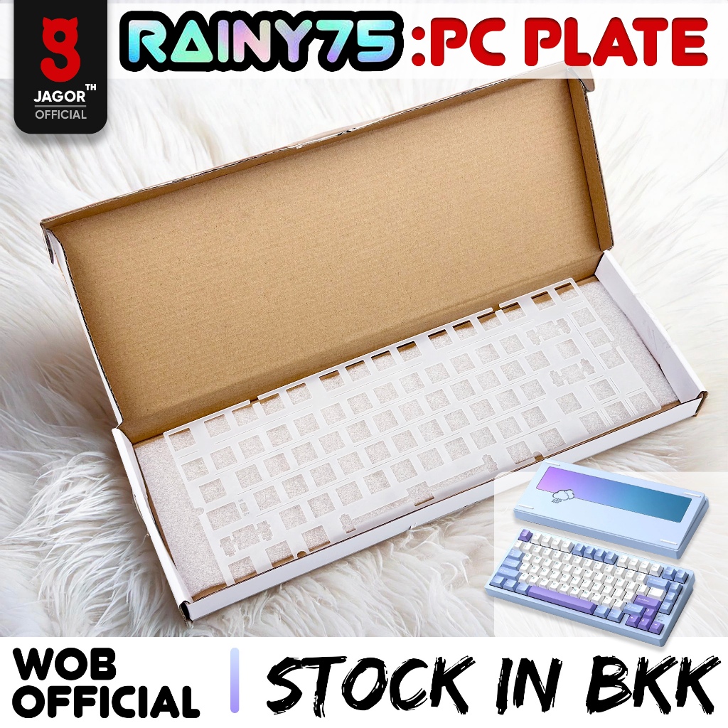 (พร้อมส่งจากไทย) แผ่น PC plate FR 4 WOB Rainy75 Rainy 75 customised mechanical คีย์บอร์ด