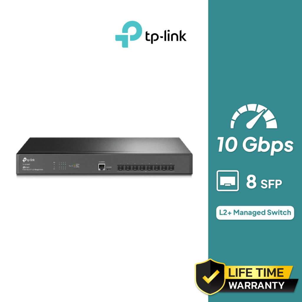 TP-Link JetStream 8-Port 10GE SFP+ L2+ Managed Switch รุ่น TL-SX3008F