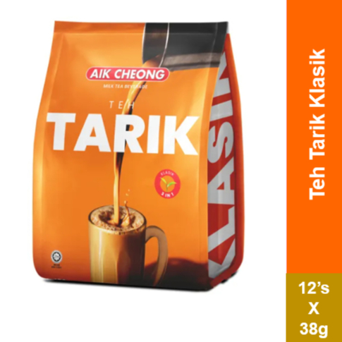 พร้อมส่ง ชานม Aik Cheong 3in1 Teh Tarik Milk Tea Beverage ชา (12ซองx38g) 456g ชานมมาเลย์ เท ทาริก อิ