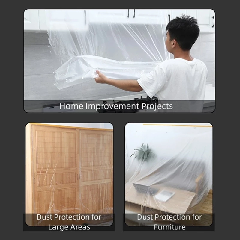 ถุงคลุมเฟอร์นิเจอร์พลาสติกมีเทปกาวในตัว กันฝุ่นกันน้ำ thumbnail 8