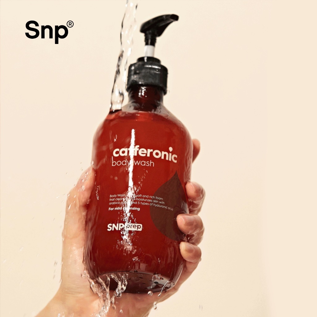 SNP Cafferonic Body Wash 500 ml. เอสเอ็นพี เพรพ คาเฟอโรนิค บอดี้ วอช 310ml