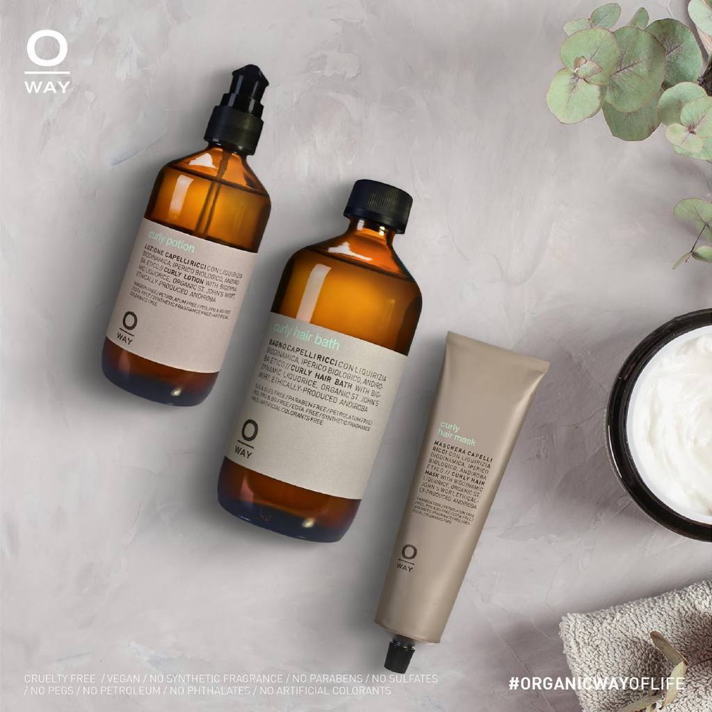 OWAY Curly Hair Bath /Mask /Potion ผลิตภัณฑ์สำหรับผมดัดลอน - ลอนตามธรรมชาติ ชุ่มชื่น ลอนผมชัด