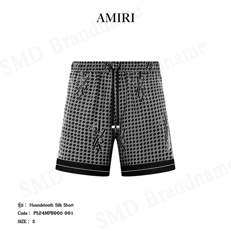 Amiri กางเกงขาสั้นผู้ชาย รุ่น Houndstooth Silk Short Code: PS24MPB005 001