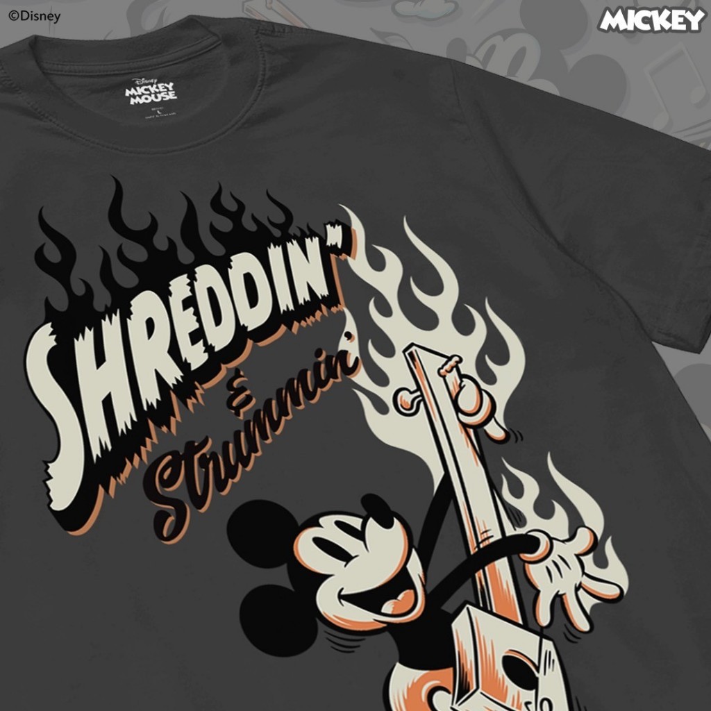 Power 7 Shop เสื้อยืดการ์ตูน มิกกี้เมาส์ ลิขสิทธ์แท้ DISNEY (MK-268 สีเทา) — صورة 2