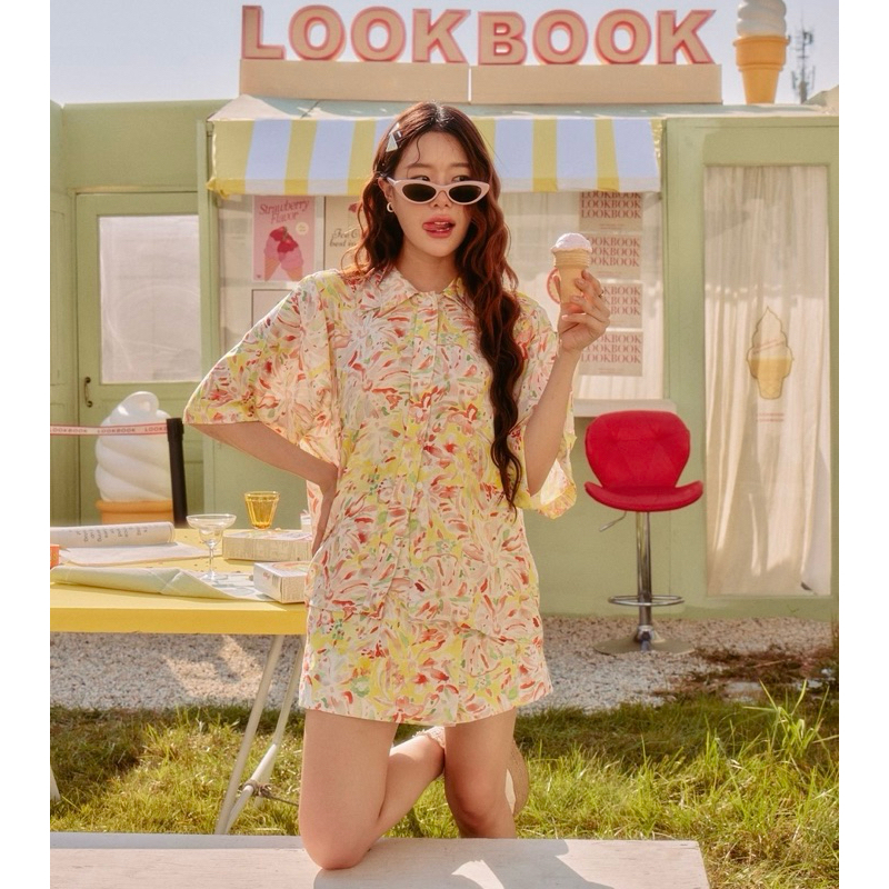 ส่งต่อชุดเซ็ต set lookbooklookbook (Size.XS , S , M และ L) รุ่น Layla geneva สีเหลือง Citrus color (