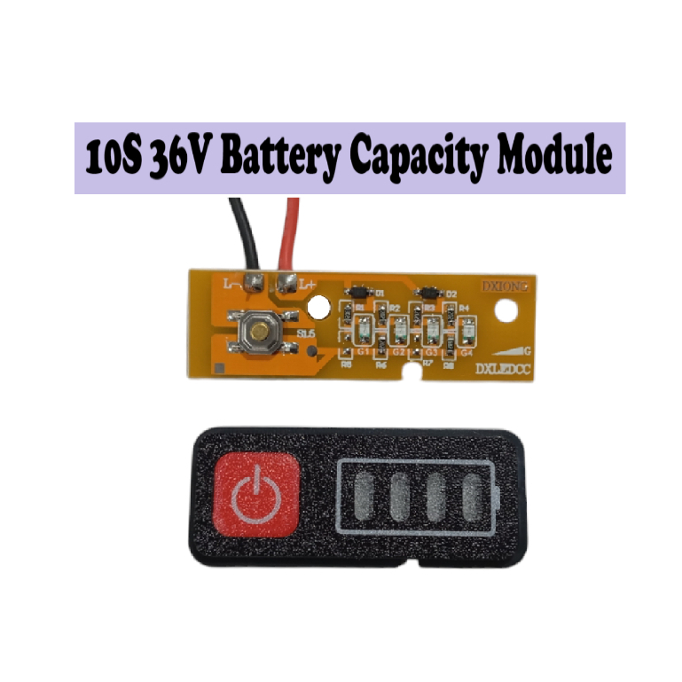 บอร์ดแสดงสถานะความจุแบตเตอรี่ 10S 36V-42V