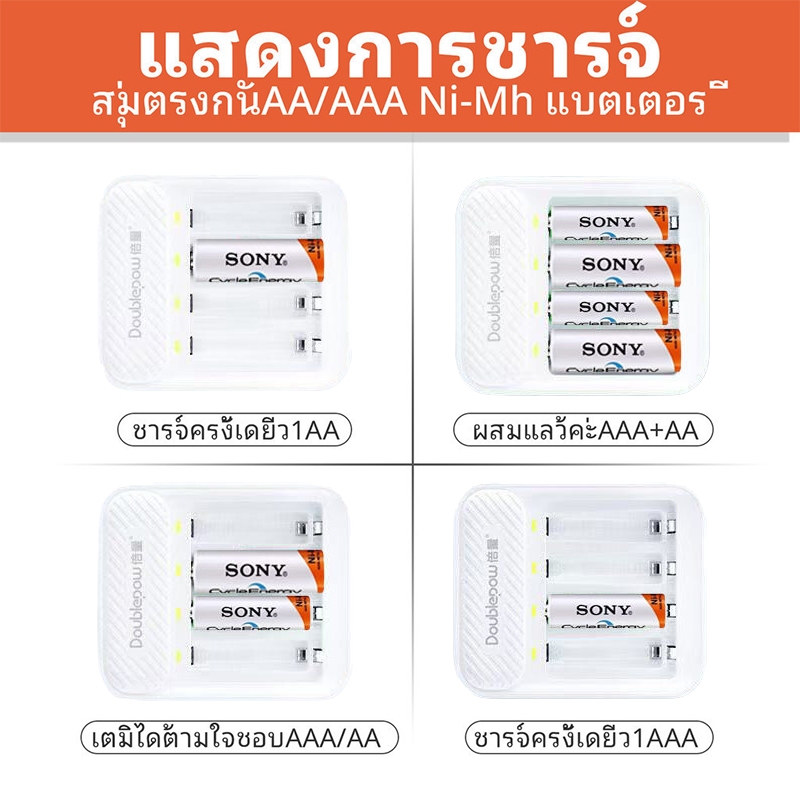 🔋จัดส่ง24ชม🔋ถ่านชาร์จ แบตเตอรี่ AA 4600 mAh /AAA 4300 mAh  Rechargeable Battery 1.2v แบตเตอรี่ เครื่องชาร์จแบตเตอรี่