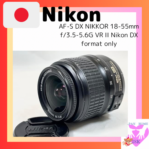 เลนส์ซูมมาตรฐาน Nikon AF-S DX NIKKOR 18-55mm f/3.5-5.6G VR II Nikon DX Format ส่งตรงจากญี่ปุ่นใช้

